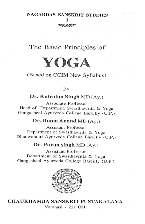 The Basic Principles of Yoga (NSSt. 1)
